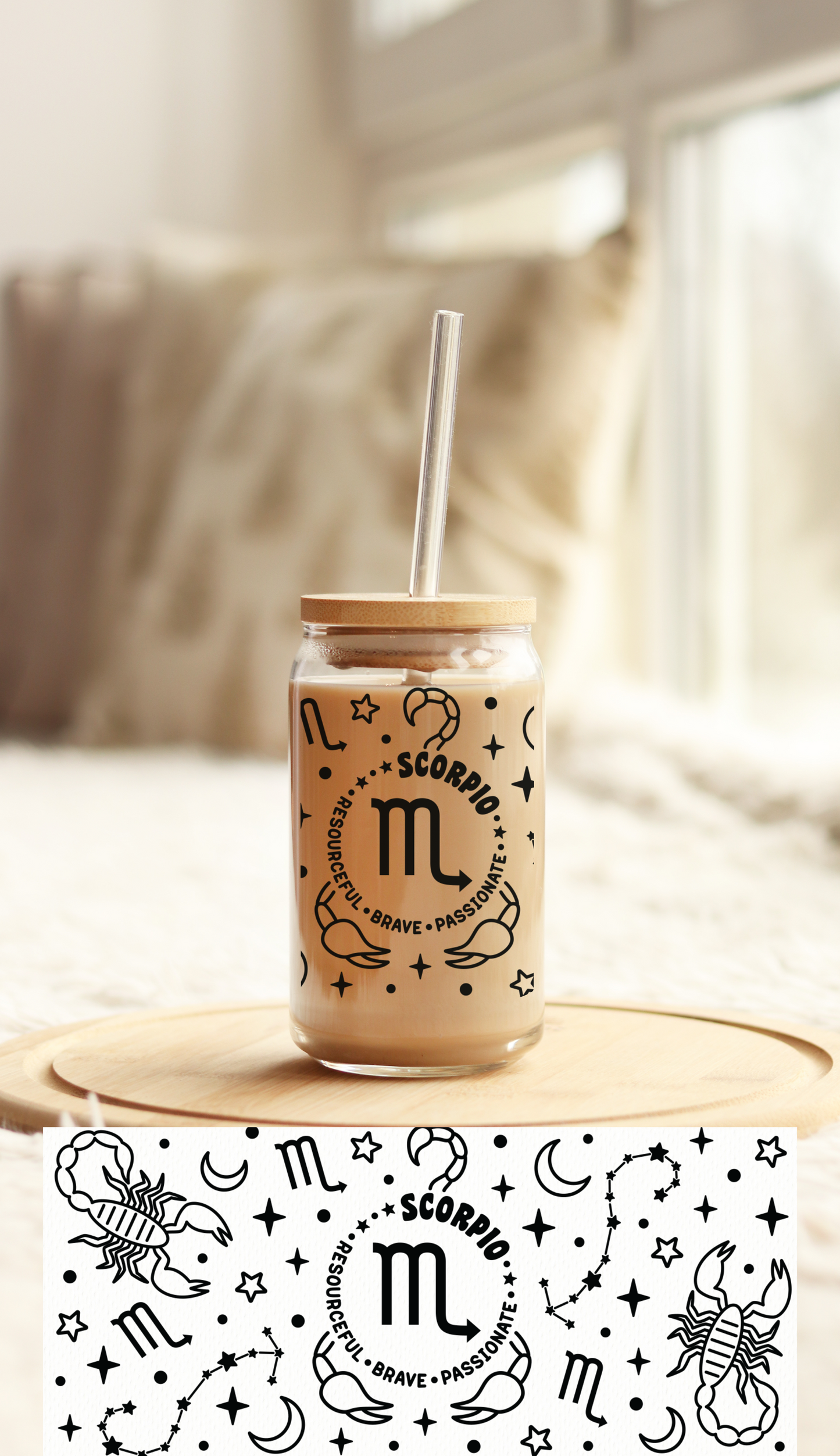 UV DTF Libbey Cup Wrap Zodiac & Magic