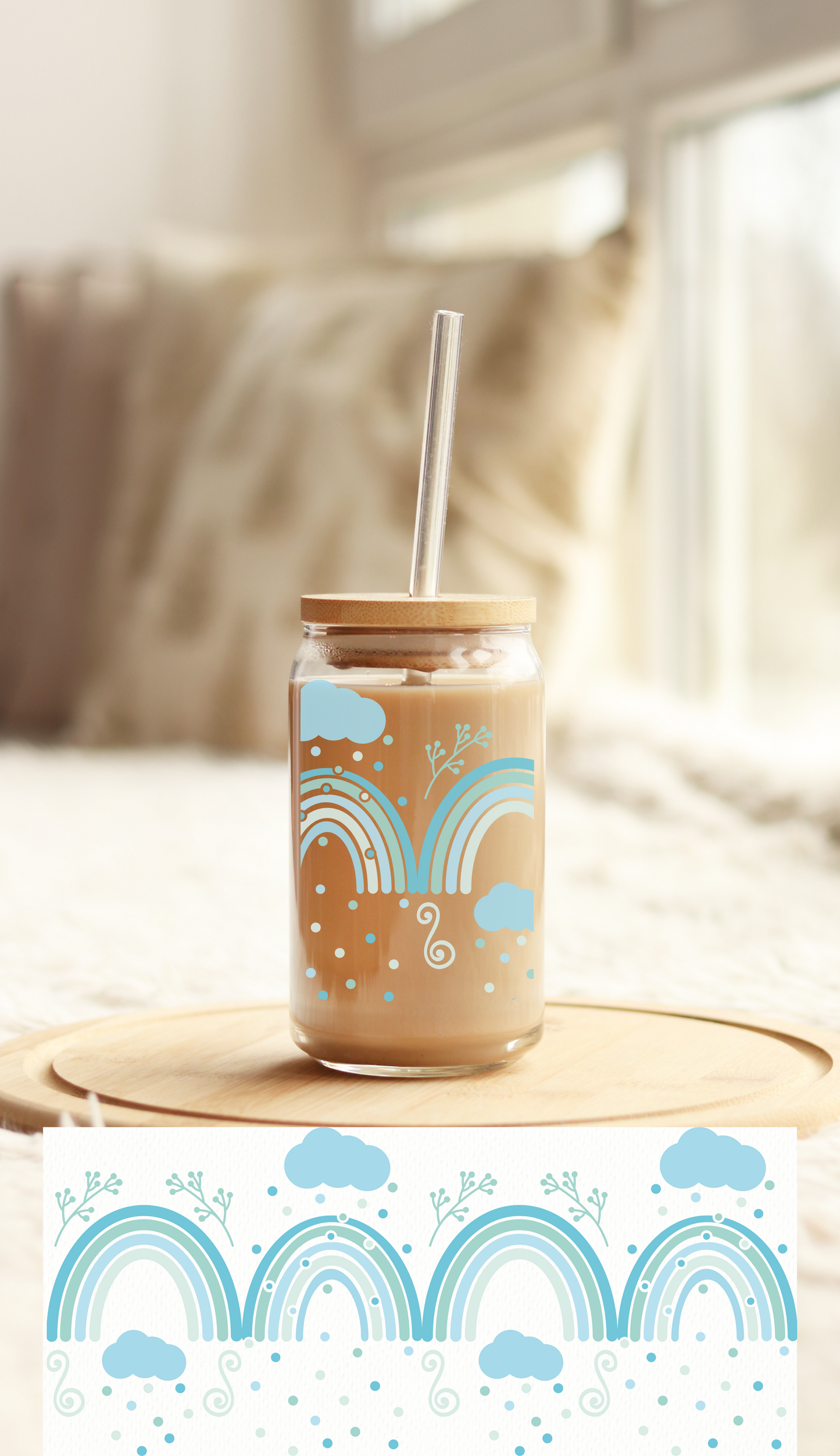 UV DTF Libbey Cup Wrap BOHO