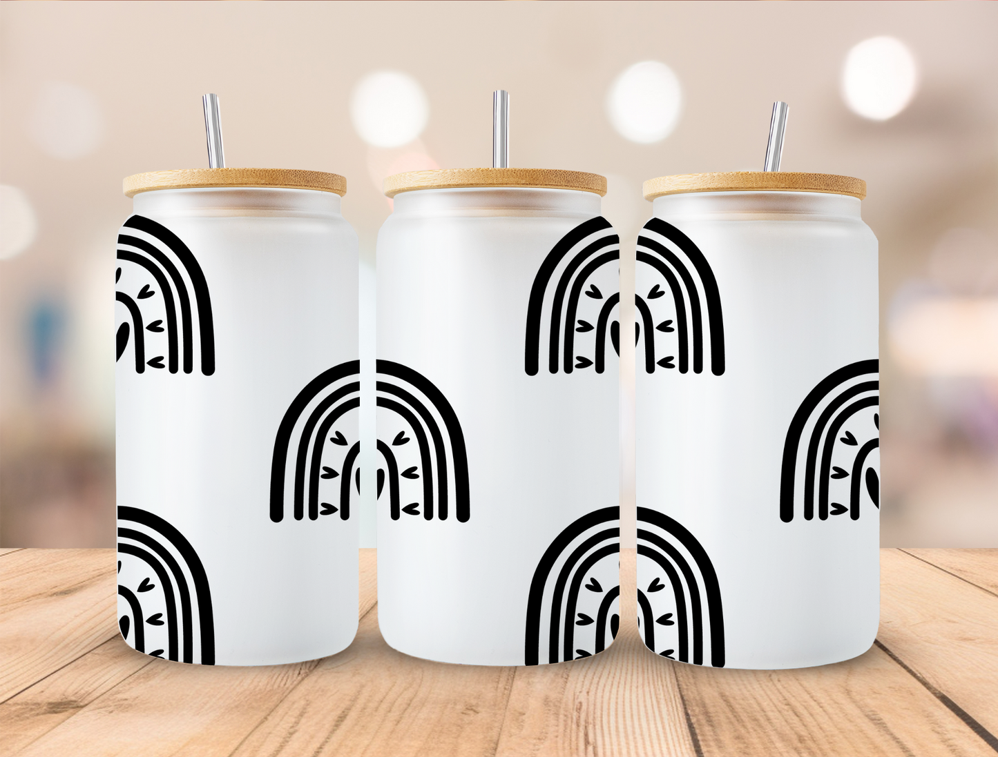UV DTF Libbey Cup Wrap BOHO