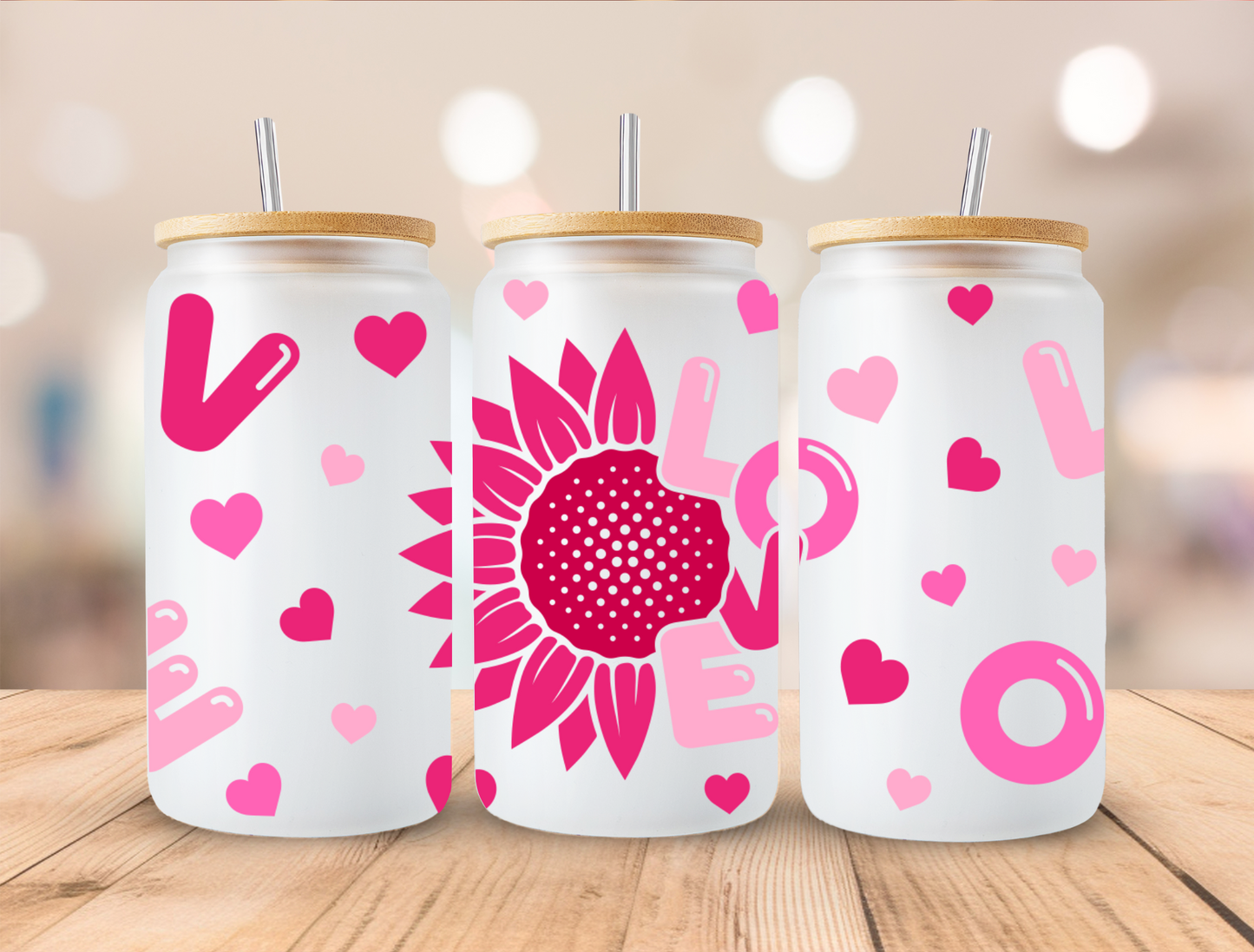 UV DTF Libbey Cup Wrap Love & Valentine