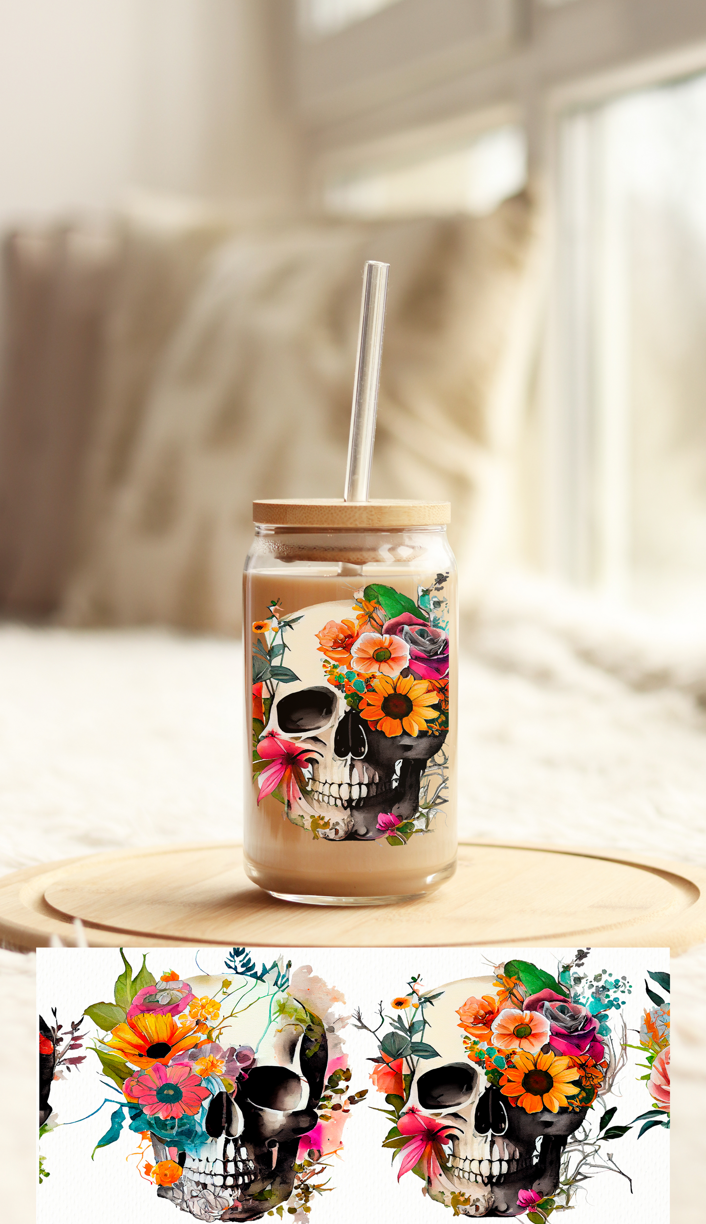 UV DTF Libbey Cup Wrap FALL & HALLOWEEN