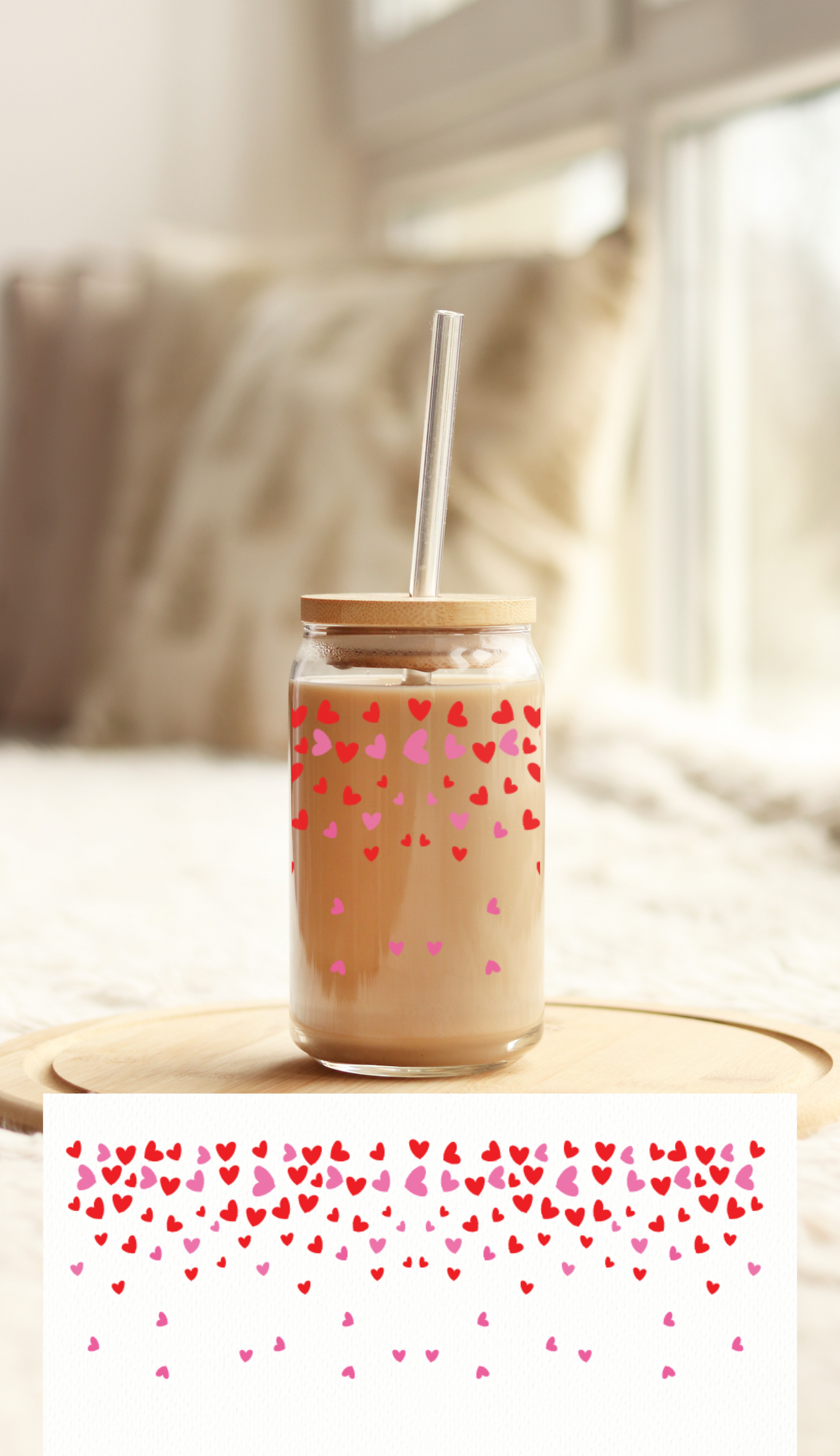 UV DTF Libbey Cup Wrap Love & Valentine