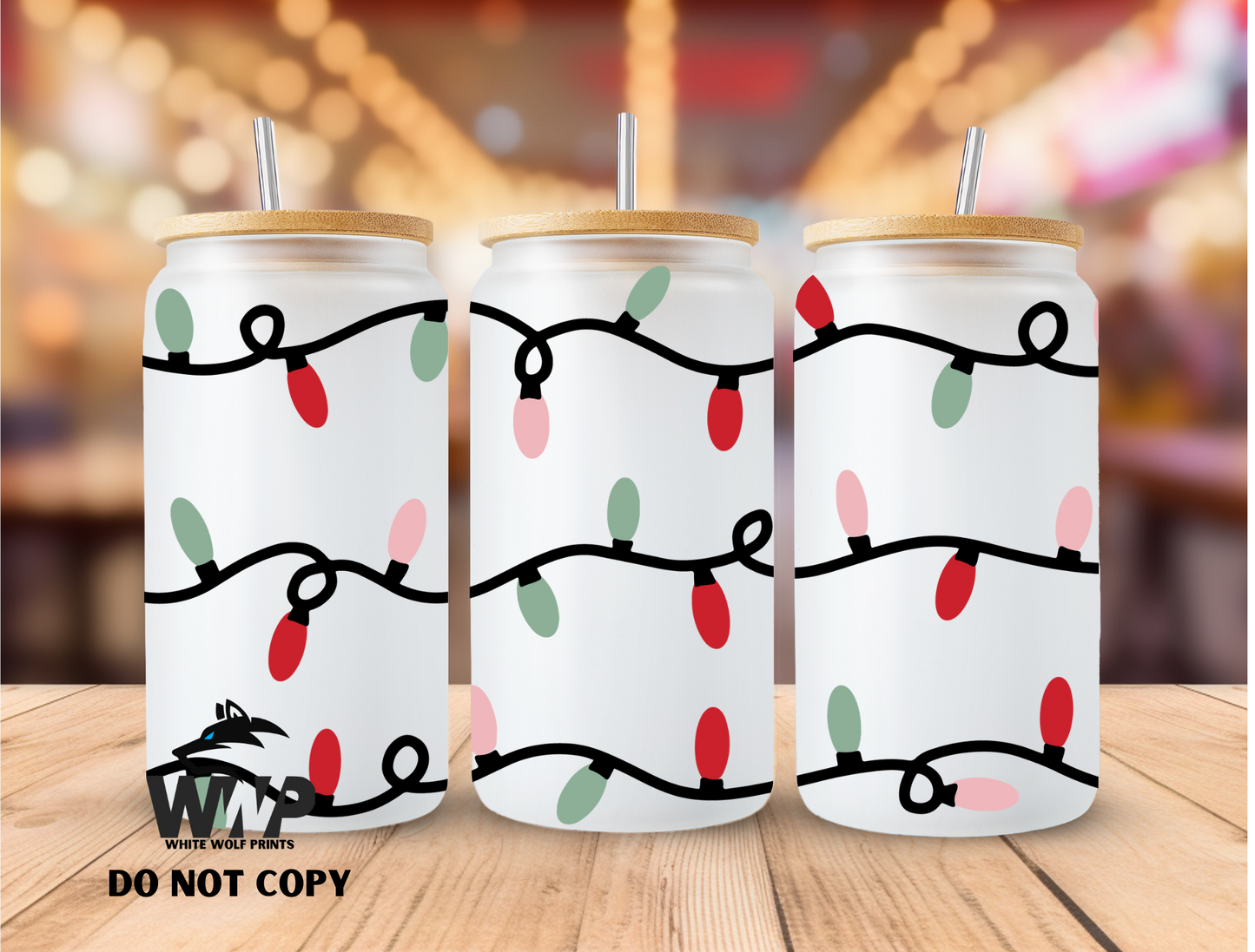 UV DTF Libbey Cup Wrap CHRISTMAS & HOLIDAY