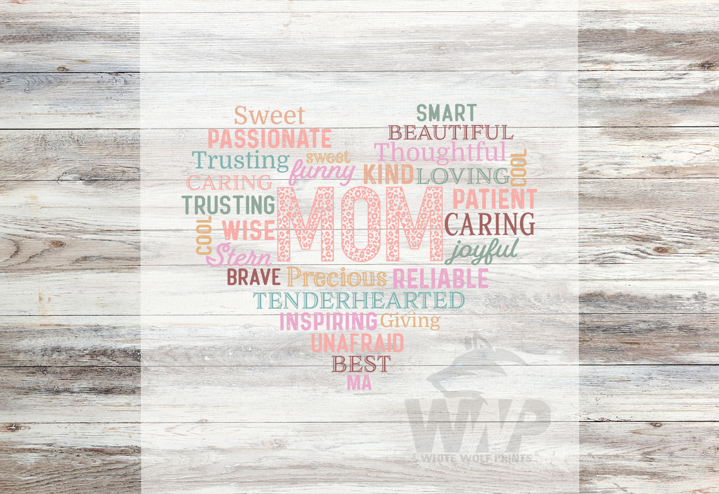 Ready To Press (DTF) MOM HEART DTF TRANSFER
