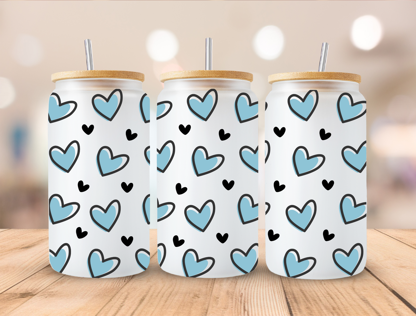 UV DTF Libbey Cup Wrap Love & Valentine