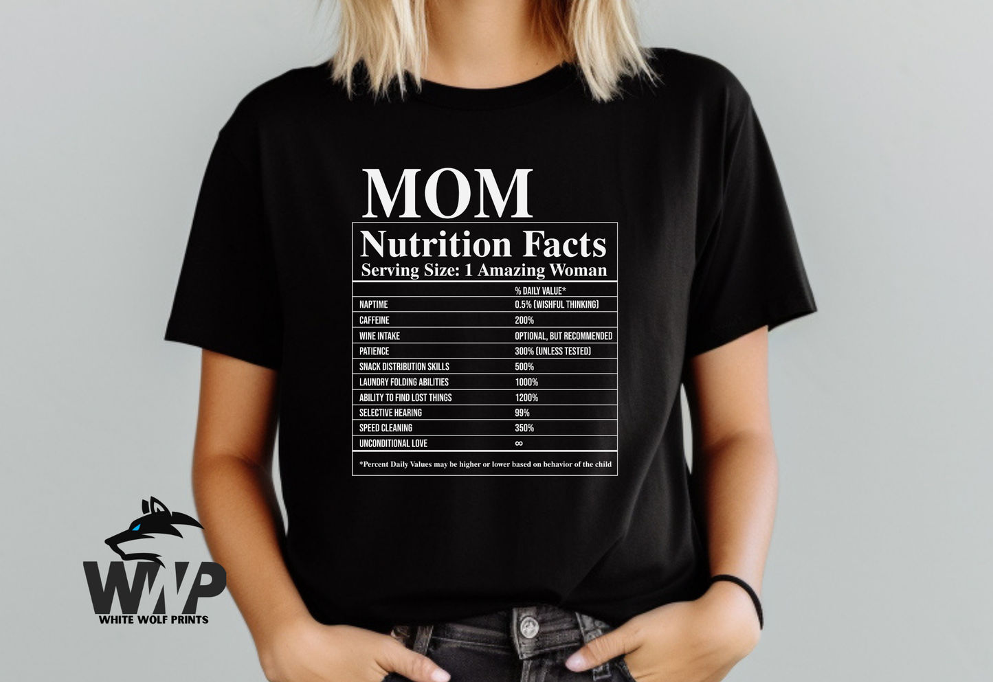 Ready To Press (DTF) MOM NUTRIENTS FACTS CHART DTF TRANSFER