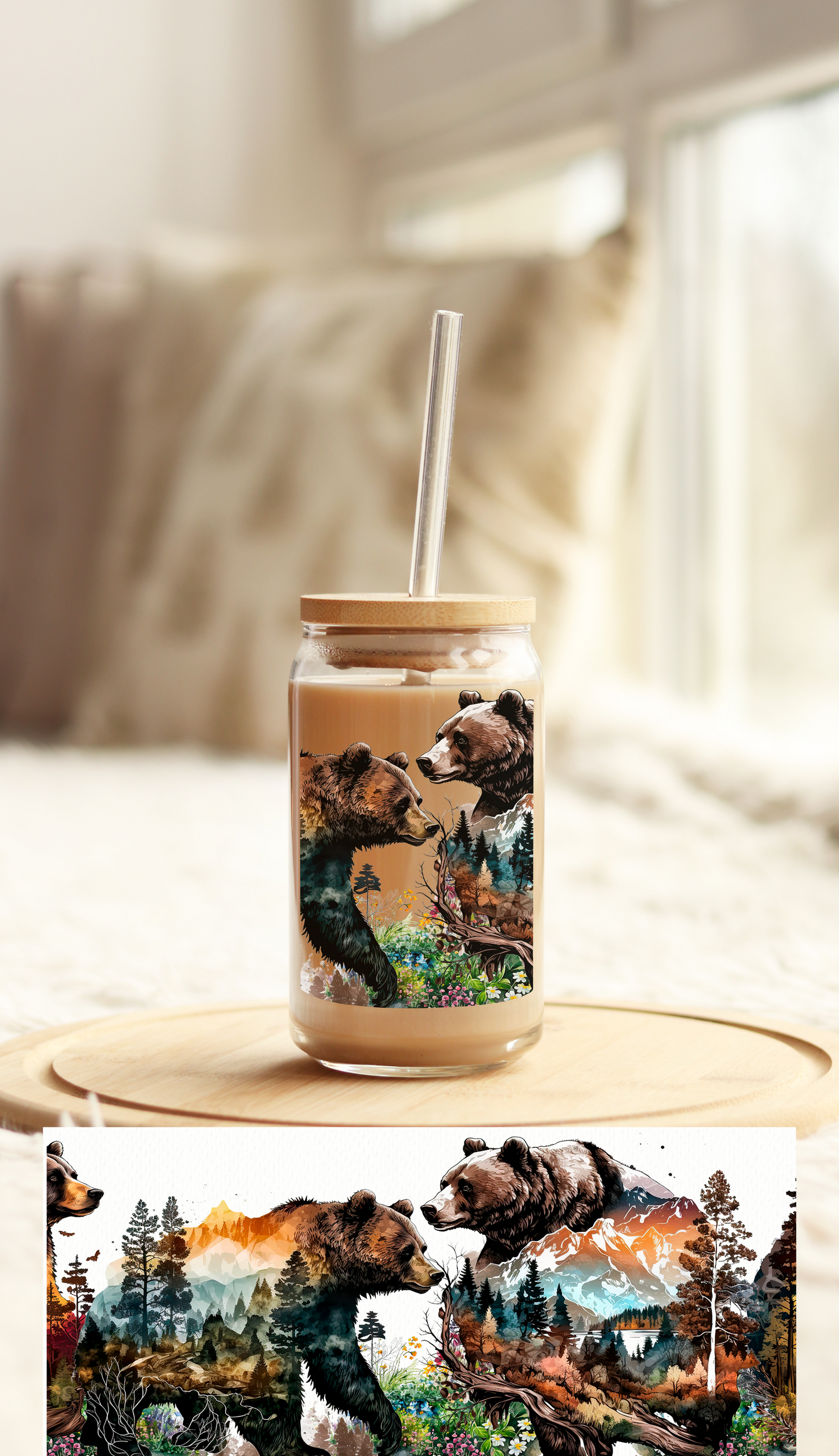 UV DTF Libbey Cup Wrap ANIMALS