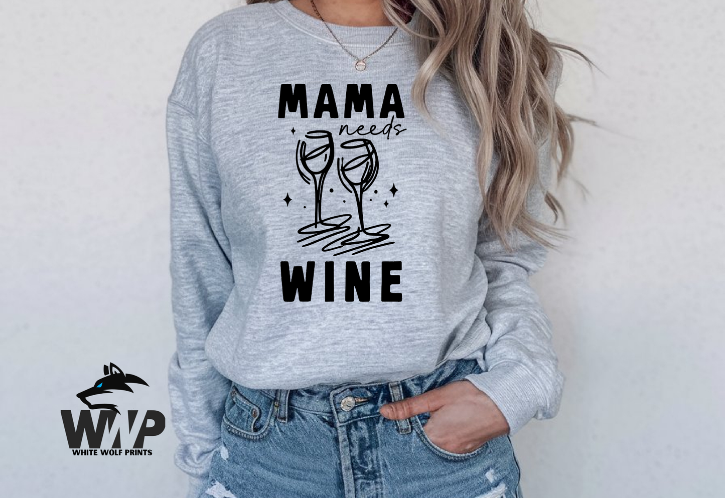 Ready To Press (DTF) MAMA NEEDS WINE DTF TRANSFER