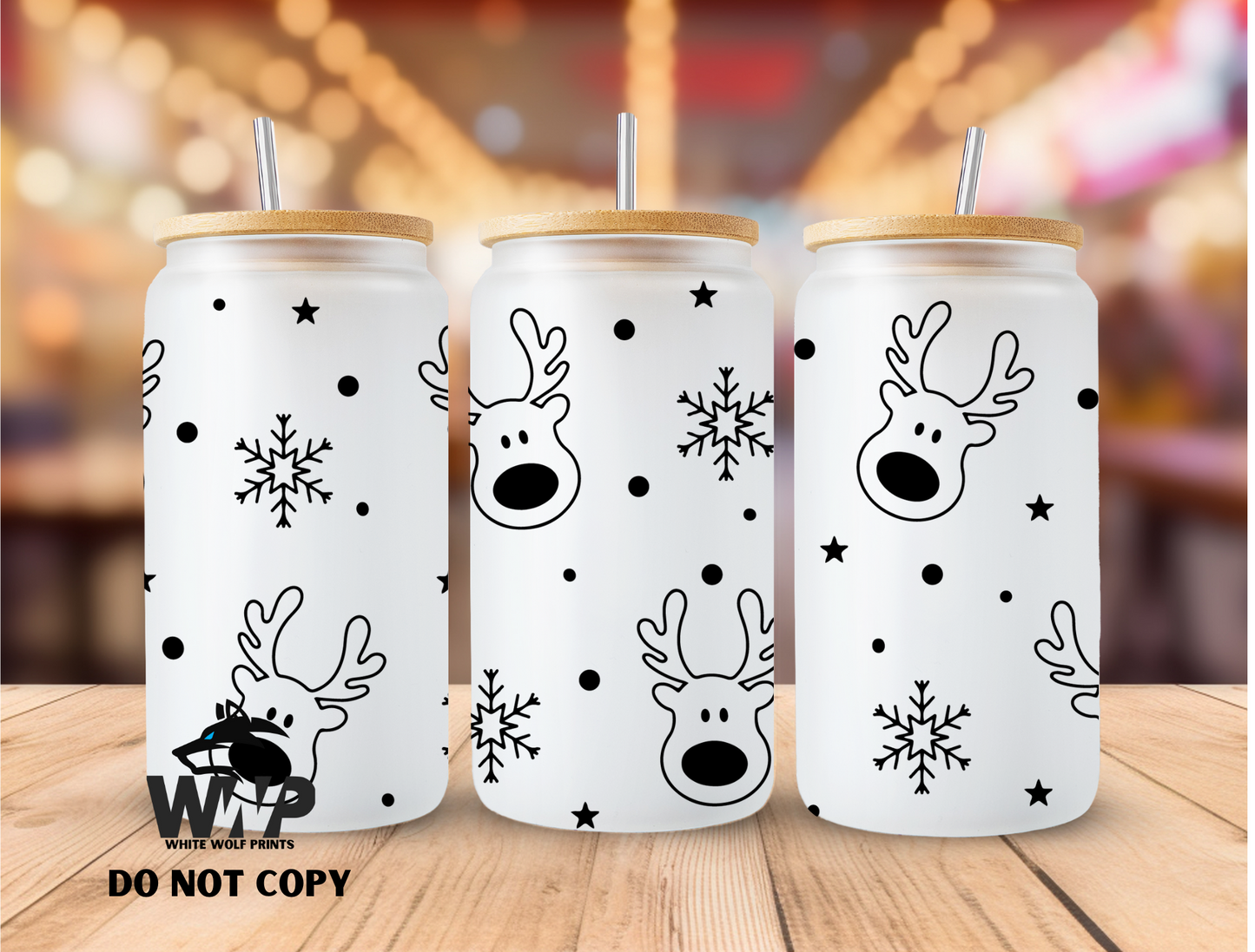UV DTF Libbey Cup Wrap CHRISTMAS & HOLIDAY