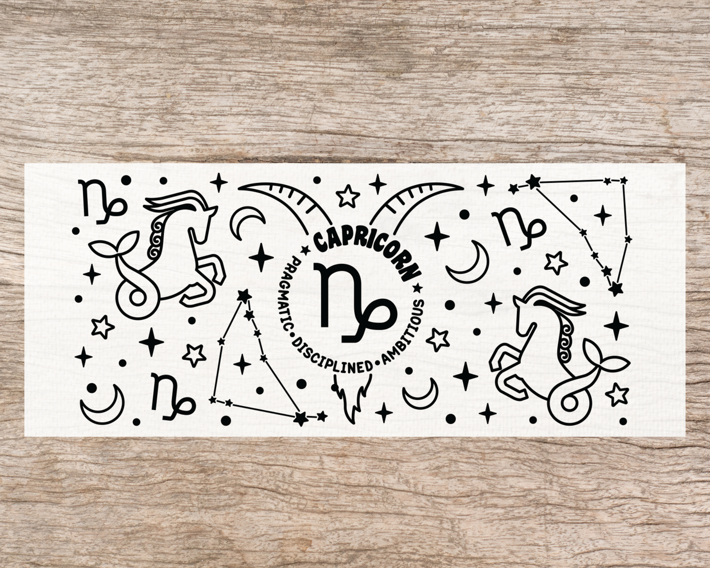 UV DTF Libbey Cup Wrap Zodiac & Magic