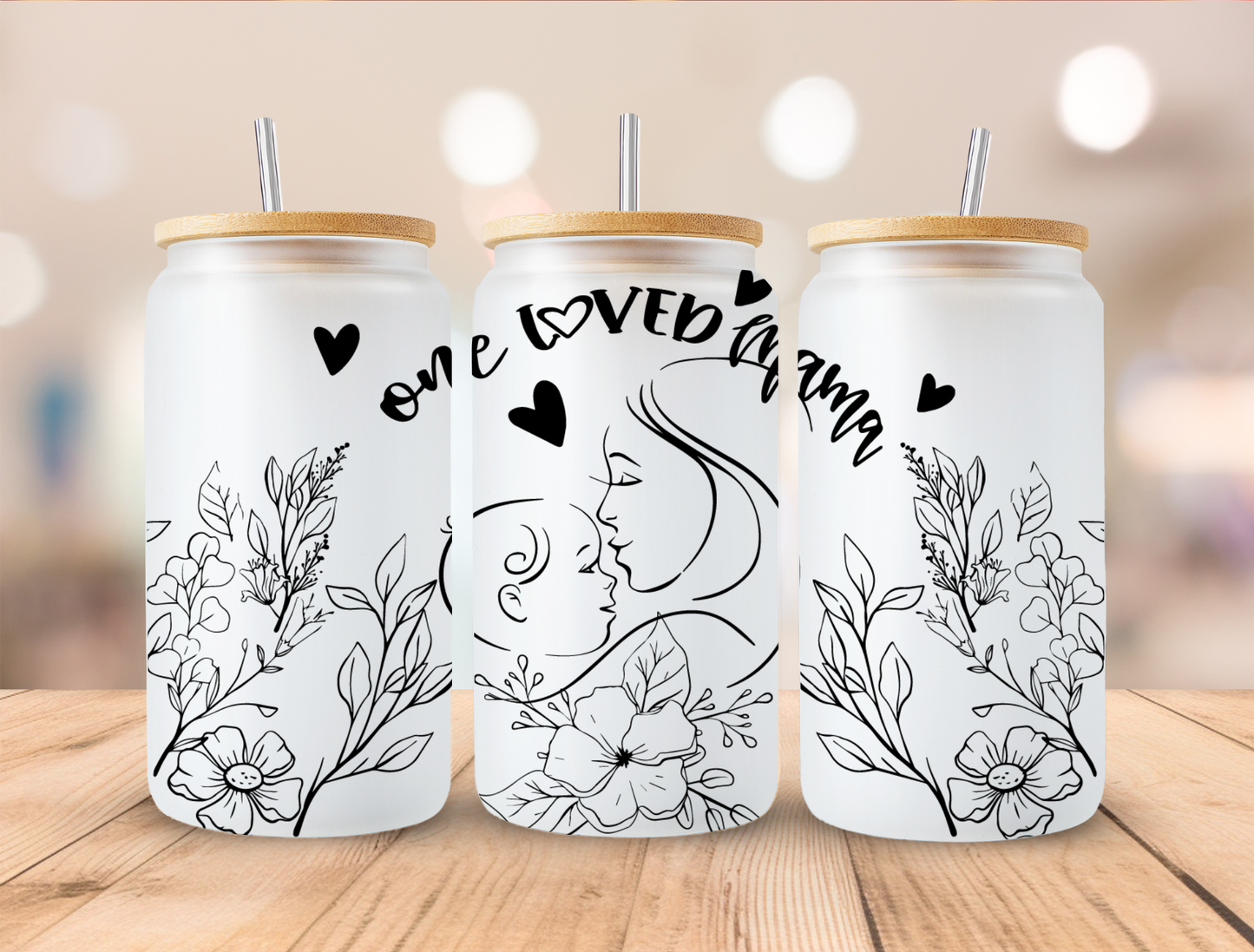 UV DTF Libbey Cup Wrap Love & Valentine
