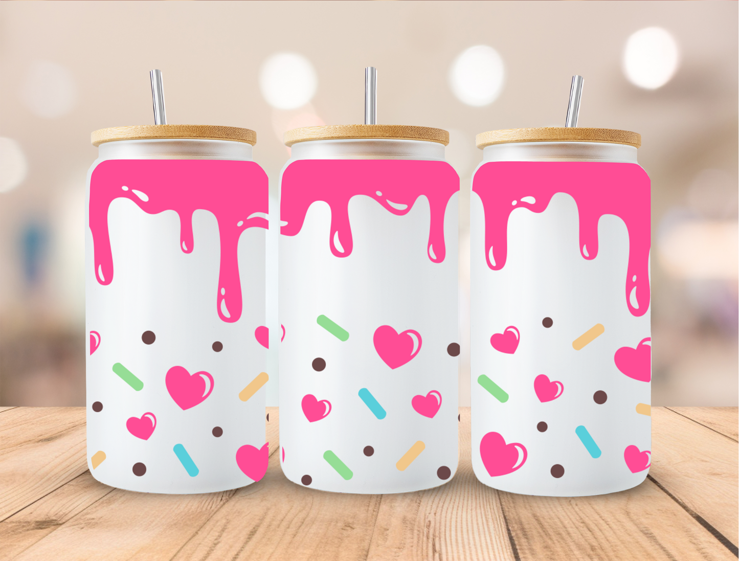 UV DTF Libbey Cup Wrap Love & Valentine