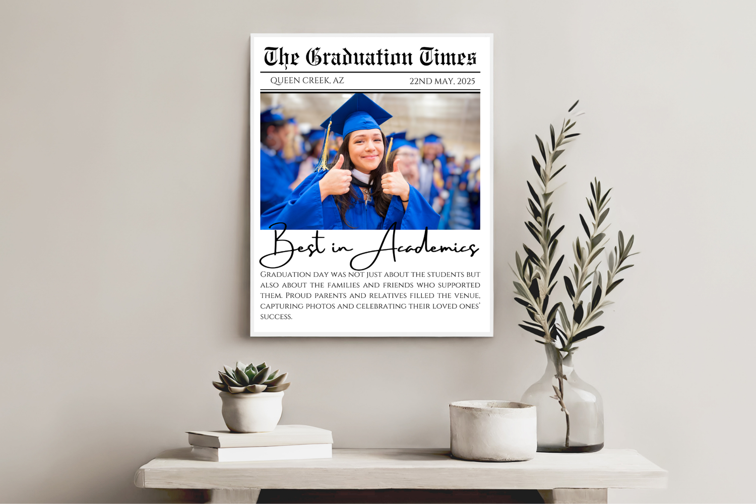 Custom Graduation News Article Posters