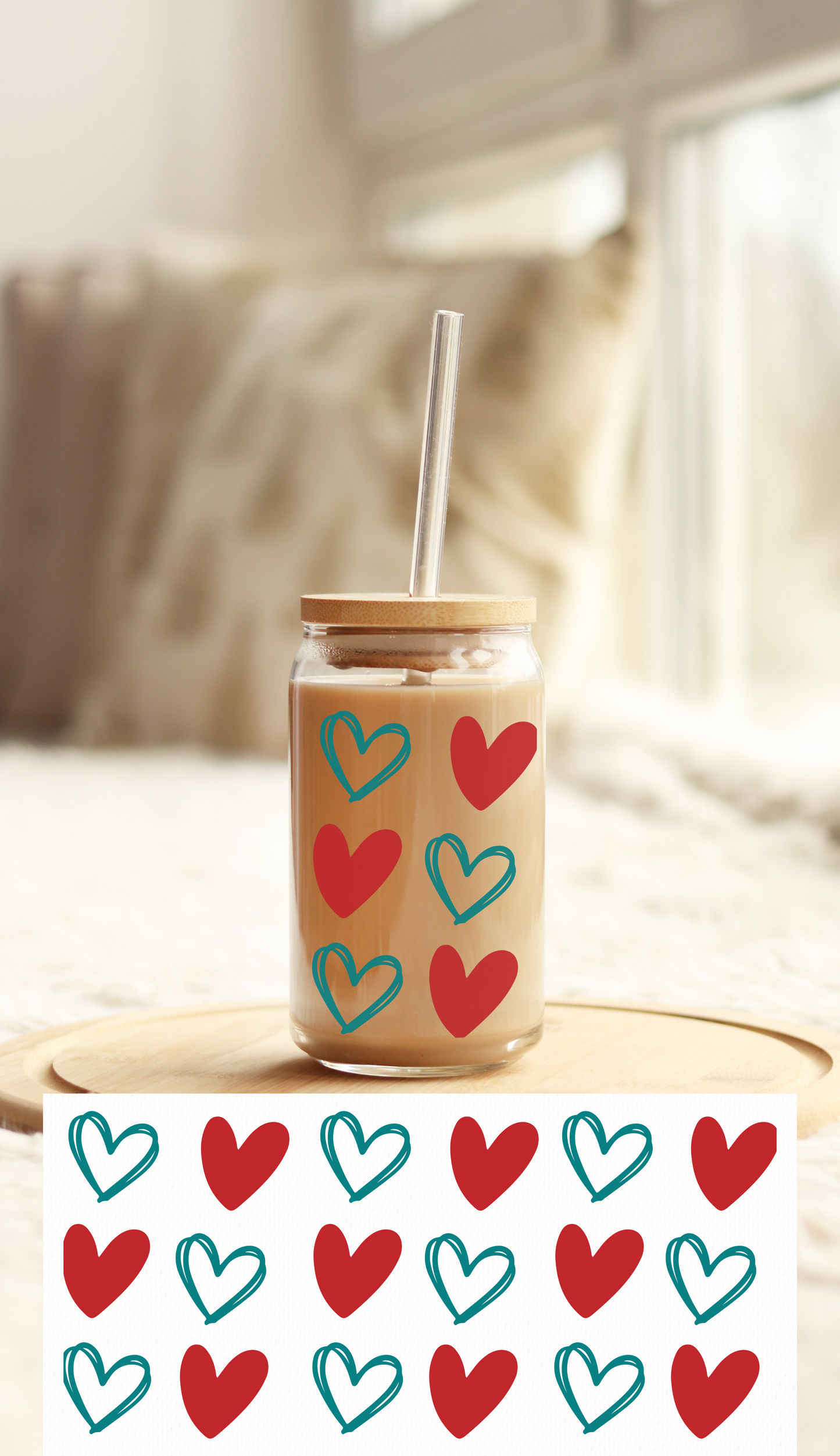 UV DTF Libbey Cup Wrap Love & Valentine