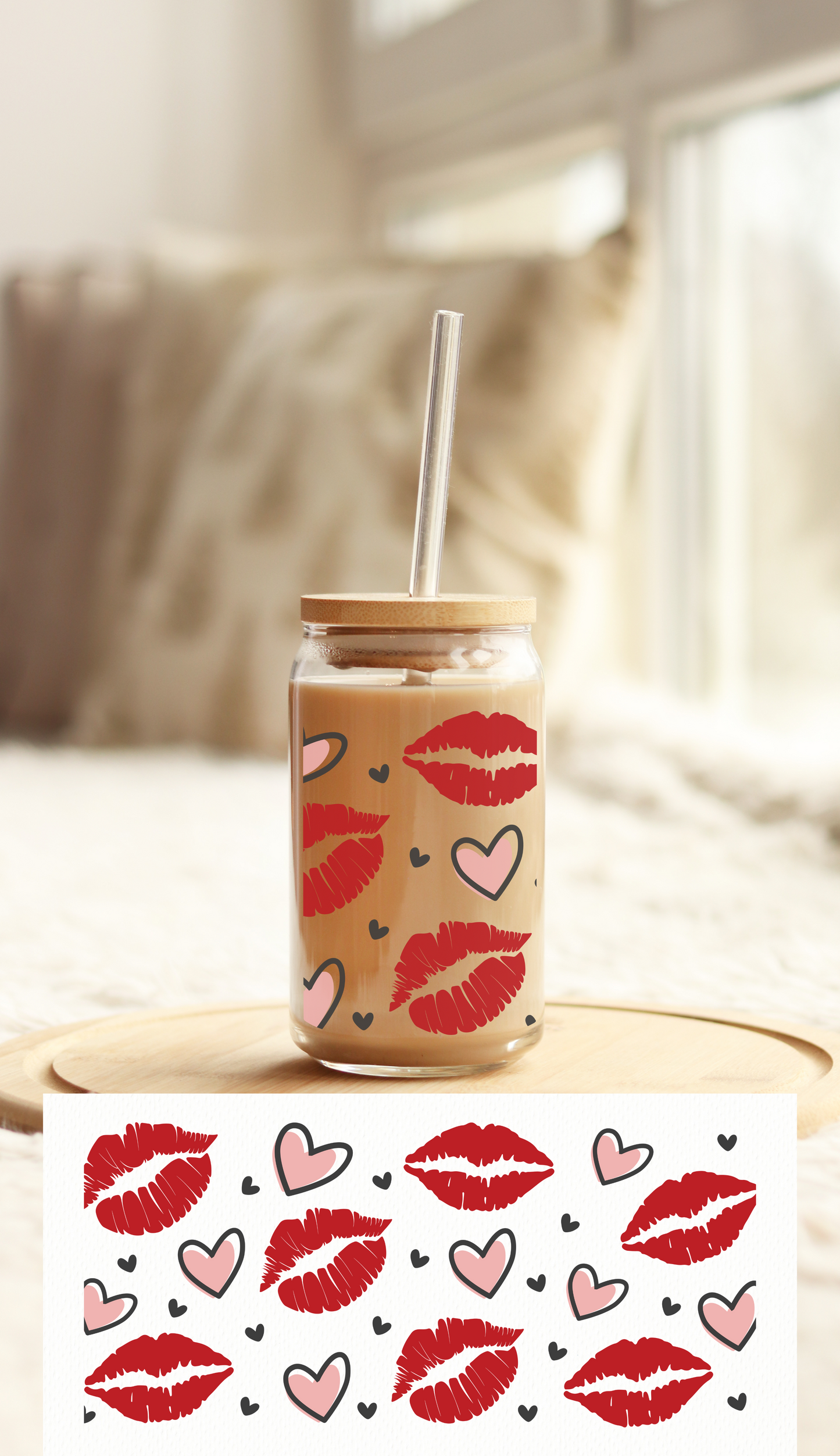 UV DTF Libbey Cup Wrap Love & Valentine