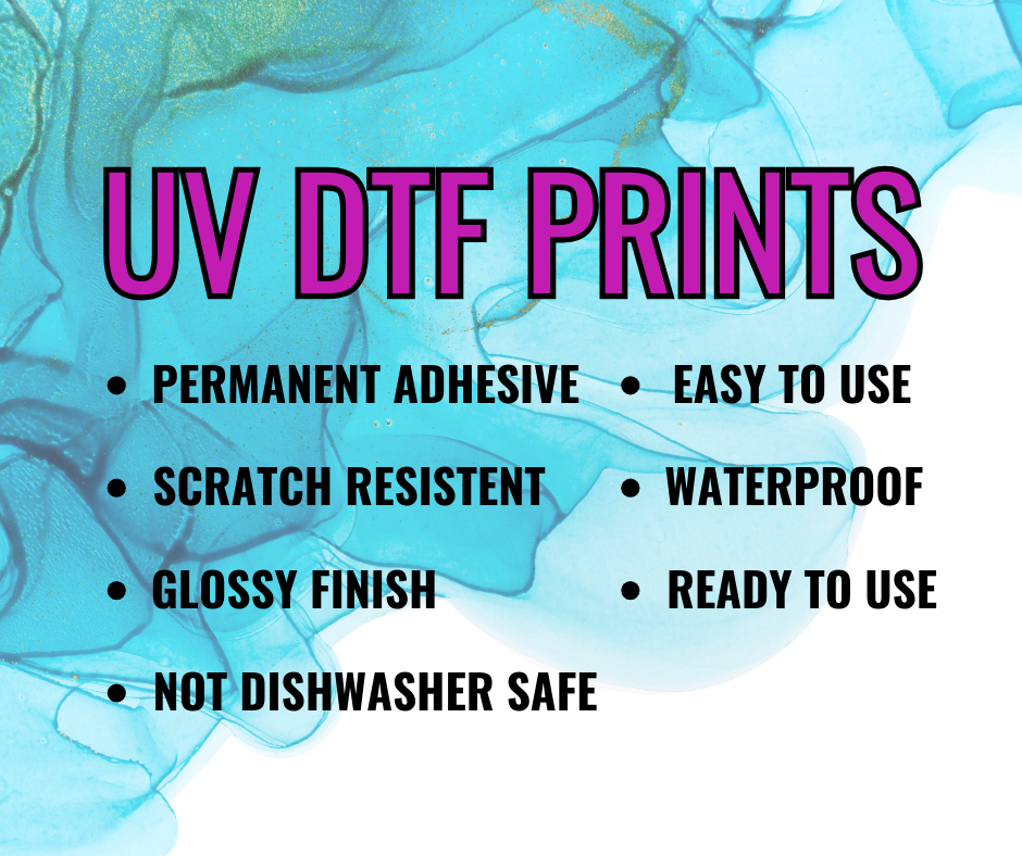 UV DTF CUSTOM STICKER DECALS BY SIZE