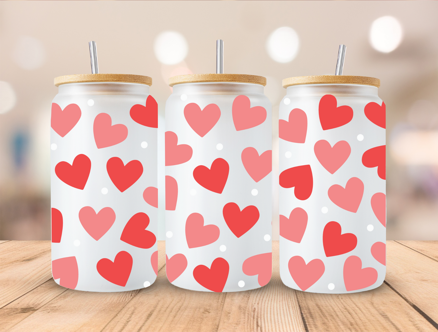 UV DTF Libbey Cup Wrap Love & Valentine