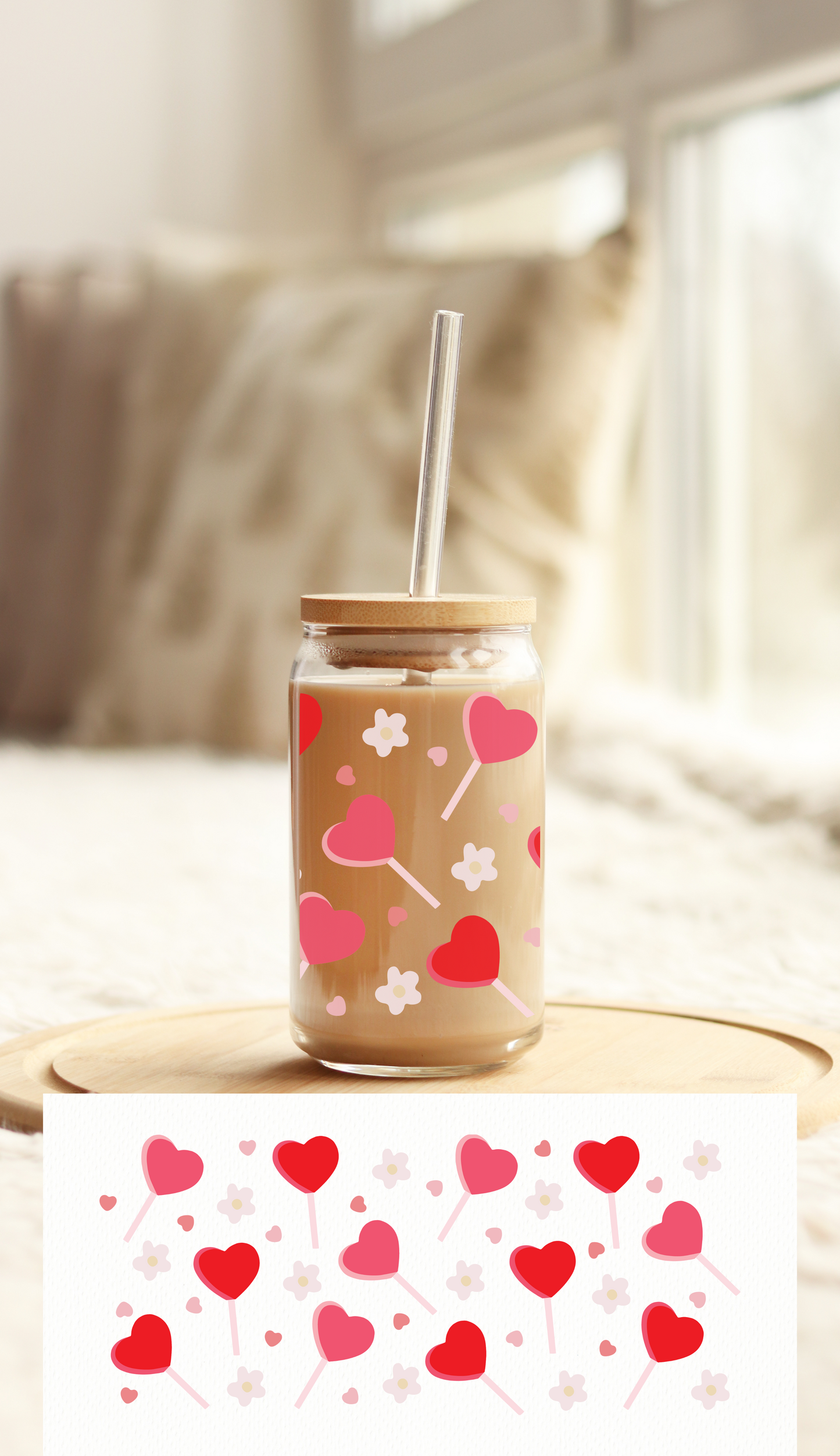 UV DTF Libbey Cup Wrap Love & Valentine