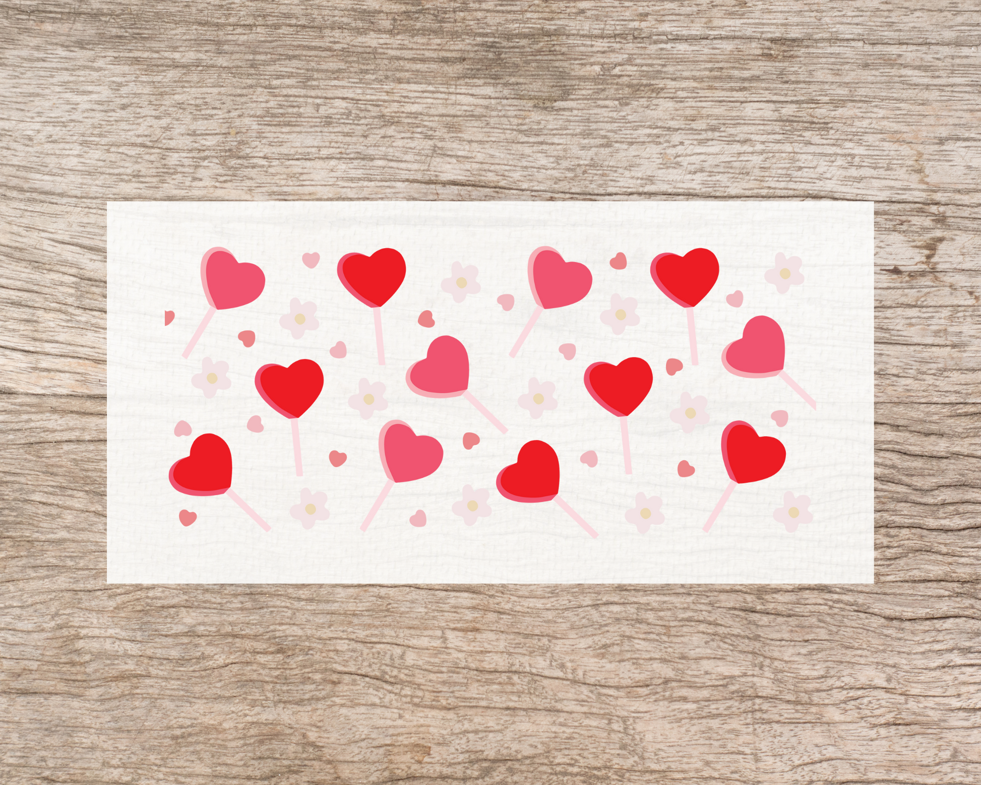 Flower Valentine UV DTF Wrap