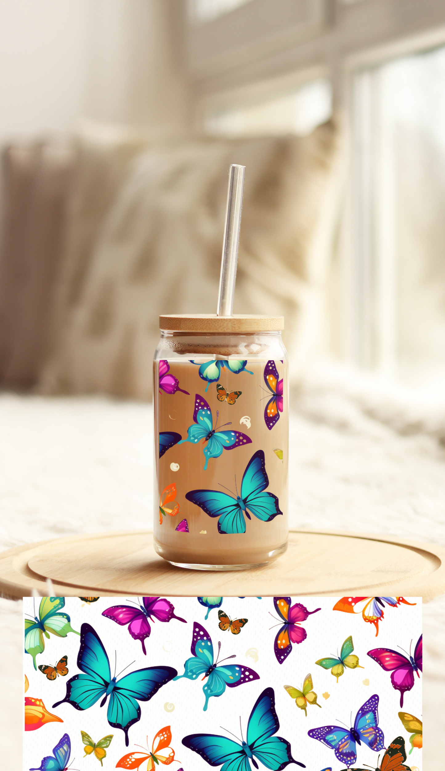 UV DTF Libbey Cup Wrap FLORAL