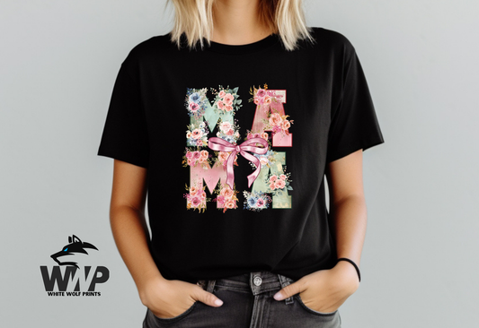 MAMA DTF TRANSFER FLORAL COQUETTE BOW