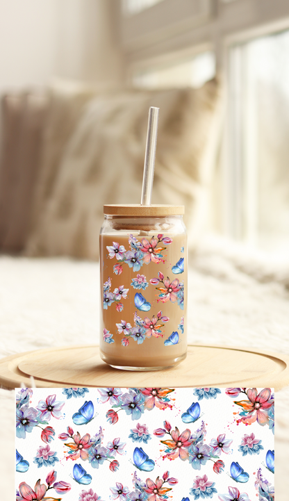 UV DTF Libbey Cup Wrap FLORAL