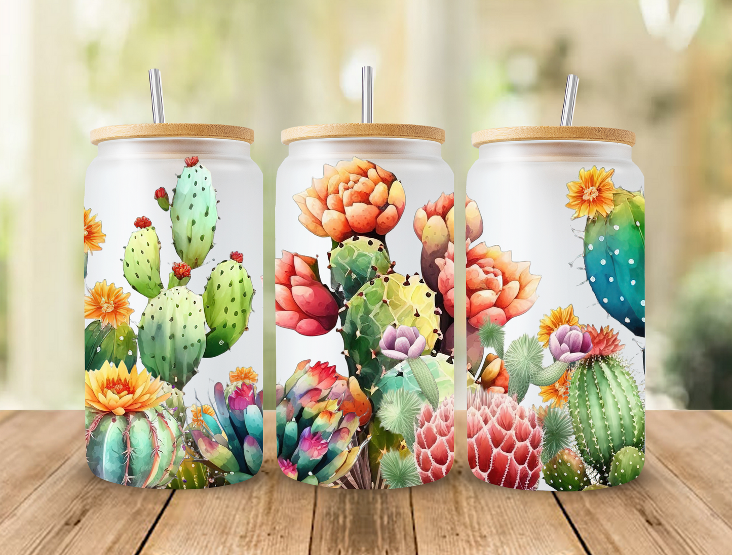 UV DTF Libbey Cup Wrap Western & Cactus