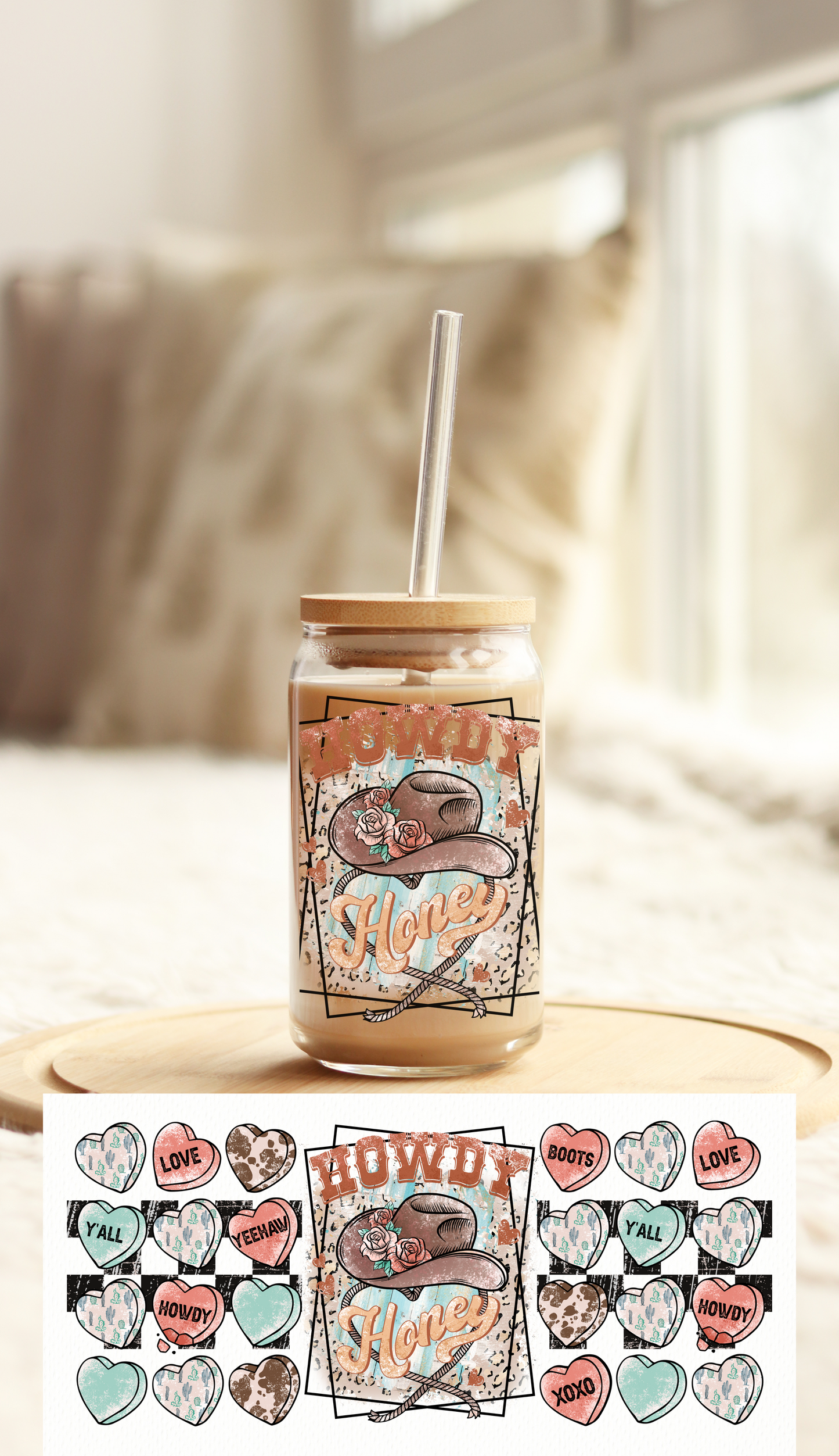 UV DTF Libbey Cup Wrap Love & Valentine