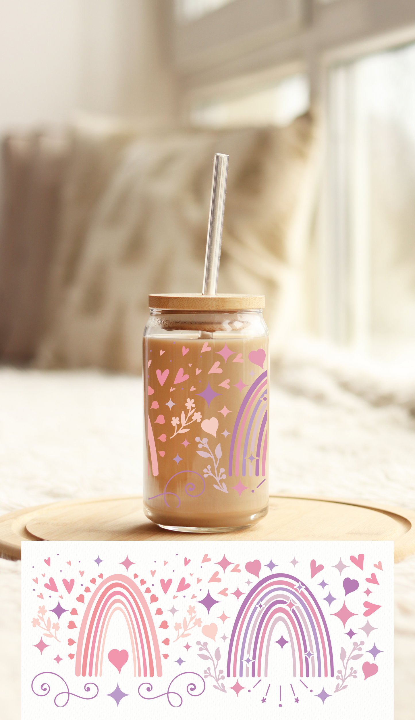 UV DTF Libbey Cup Wrap Love & Valentine