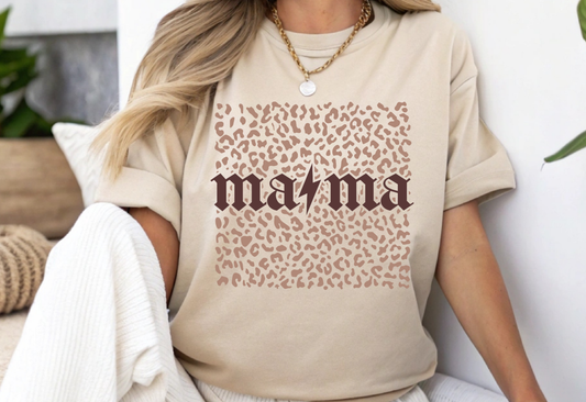 MAMA LEOPARD PRINT DTF TRANSFER 