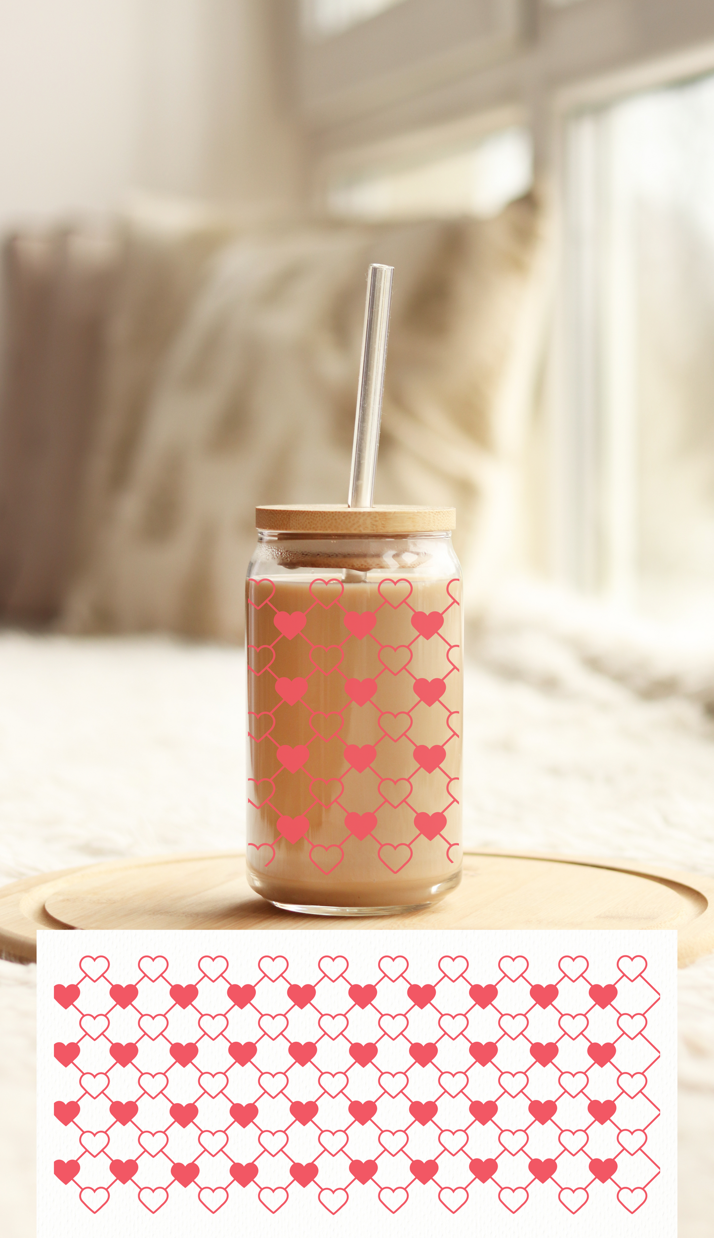 UV DTF Libbey Cup Wrap Love & Valentine