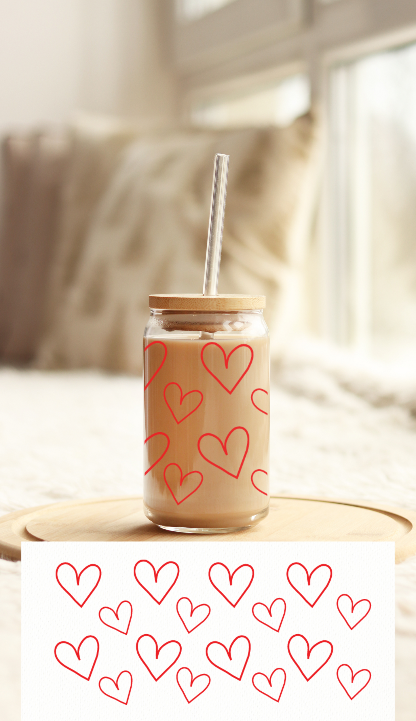 UV DTF Libbey Cup Wrap Love & Valentine