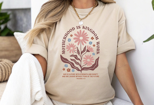 MOTHERHOOD IS KINGDOM WORK DTF TRANSFER FLORAL