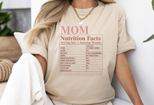 MOM NUTRIENTS FACTS CHART DTF TRANSFER