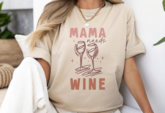 MAMA NEEDS WINE DTF TRANSFER