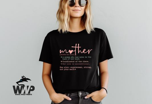 MOTHER A WOMEN WHO HAS EYES IN THE BACK OF HER HEAD DTF TRANSFER