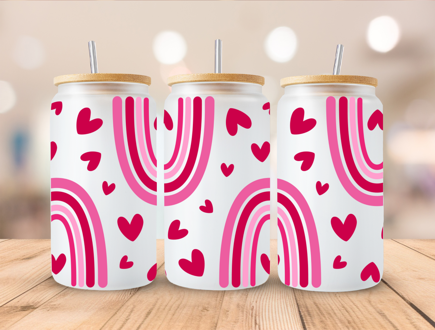 UV DTF Libbey Cup Wrap Love & Valentine